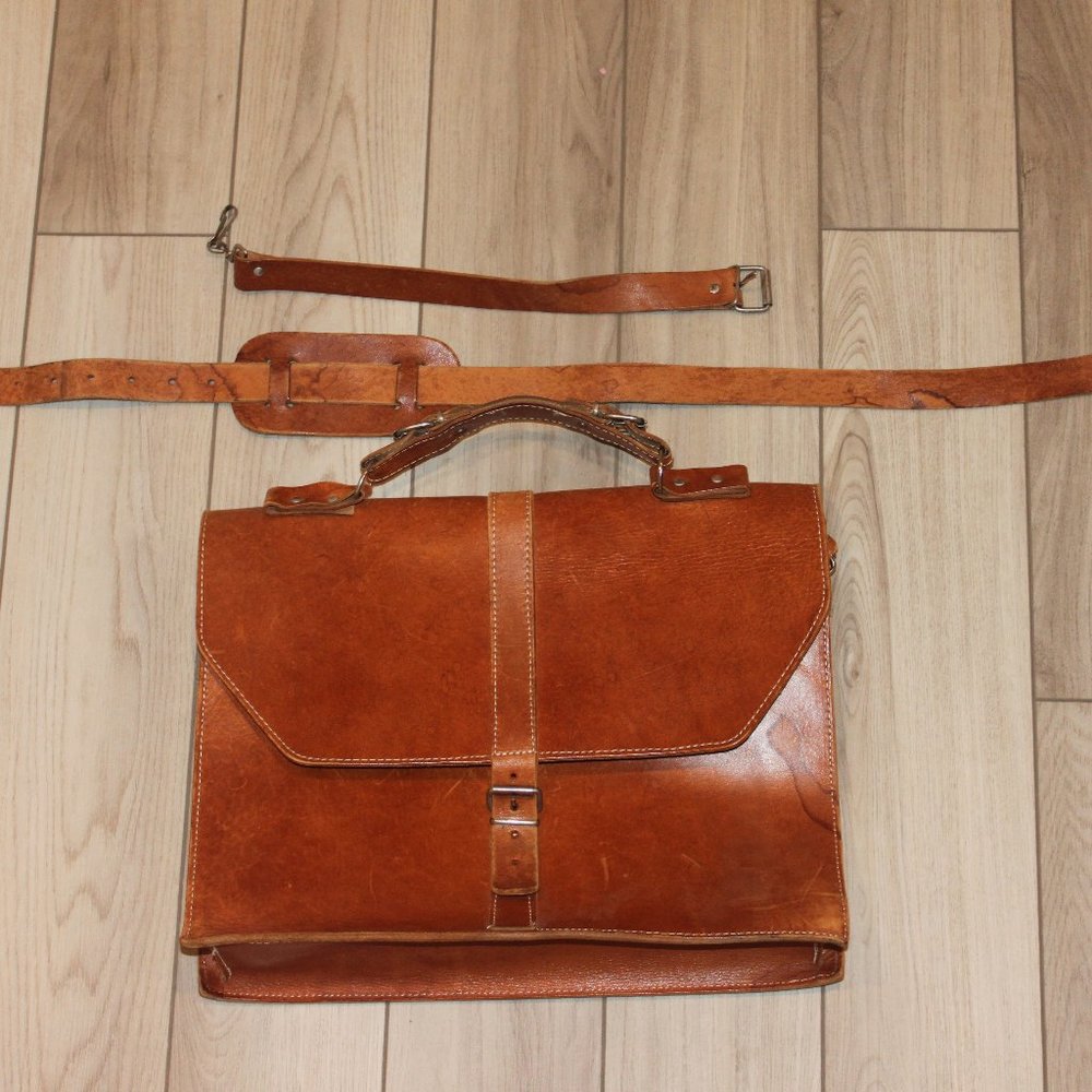 Italian Leather Messenger Bag